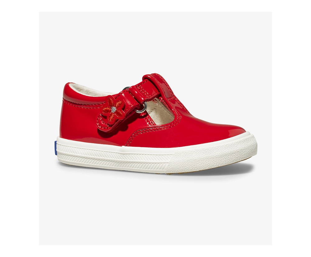 Slip Ons Keds Enfant Rouge - Daphne Patent - 420-RVDIKX